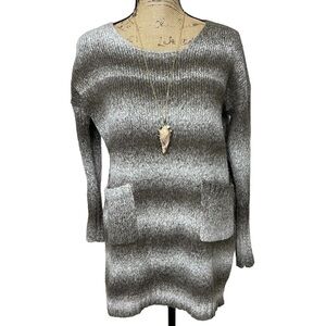 Listicle Ombre Striped Sweater Tunic Boutique Super Soft Size Medium